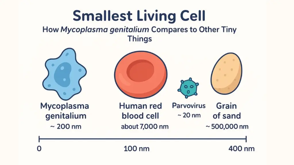 How Does Mycoplasma genitalium Compare to Human Cells